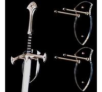 WANLIAN Porte-épée Plaque Épée Crochet Mural Crochet Présentoir Épée Individuelle Vertical Murale Support Universel Épée Stand Mural Présentoir Pour Épée Hache Anime SwordStand (Transparent 2 paquet)