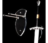 WANLIAN Porte-épée Plaque Épée Crochet Mural Crochet Présentoir Épée Individuelle Vertical Murale Support Universel Épée Stand Mural Présentoir Pour Épée Hache Anime SwordStand (Transparent 1 paquet)