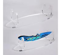 WANLIAN Présentoir en acrylique pour poignard de bureau - Support d'armes pour épée, couteau Huya (ovale transparent)