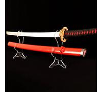 WANLIAN Présentoir Katana Porte-couteau de samouraï Acrylique Support d’épée à affichage horizontal pour la vitrine Samurai Sword Katana (transparent)