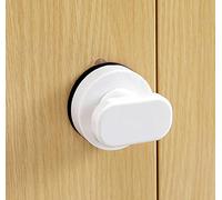 Wanlian - Puissante poignée de tiroir miroir en verre avec ventouse pour réfrigérateur, salle de bain, douche et cuisine, trompette blanche