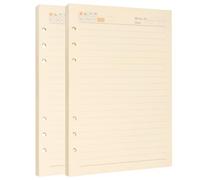 WANLIAN Recharge de papier A5, feuilles mobiles pour classeur A5 à 6 anneaux, papier rechargeable, 160 feuilles/320 pages (lignées)