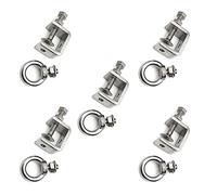 WANLIAN Serre-Joints C; Serre-joint C haute résistance. 5 colliers de serrage en Étau en C - Avec anneau à vis en acier inoxydable qui peut supporter 45,4 kg de gravité statique, Argenté.