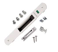 WANLIAN Serrure de Porte Coulissante,Verrou de Porte Coulissante,Fermeture Latérale Charcuterie Serrure Crochet,Pour Portes, Porte en Verre,Porte Mobile-Blanc