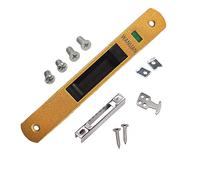 WANLIAN Serrure de porte, serrure à crochet pour porte coulissante, loquet encastré pour porte coulissante en verre, fermoir de serrure unilatéral pour porte mobile pour maison (Gold)