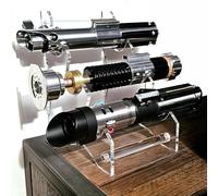 WANLIAN Support de sabre laser en acrylique à 4 étages pour sabre laser - Étagère de présentation en acrylique - Convient pour les épées, sabres laser (transparent)