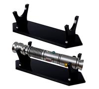 WANLIAN Support de Sabre Laser en Acrylique - Présentoir Décoratif pour Poignard, Épée (Tout Noir, 1 Pièce)