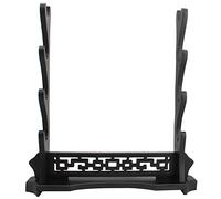 WANLIAN Support D'épée à Quatre Niveaux, Support D'épée de Bbureau Samurai Sword Katana Gladiator Base D'assemblage D'épée Pour L'affichage, Noir