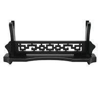 WANLIAN Support D'épée de Bureau Pour épée de Samouraï Katana Gladiator Support D'épée à 1 Niveau Pour Exposition, Design Sculpté en Creux Tout Noir