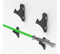 WANLIAN Support Mural de Sabre Laser - Compatible FX, pour épée et Star Wars (Noir) - Une Paire