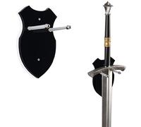 WANLIAN Support mural pour épée Crochet pour épée Présentoir mural pour épée simple Vertical Support mural universel pour épée Épée Dague Hache Couteau (Noir 1 paquet)