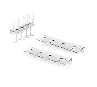 WANLIAN Support mural pour verre à vin en acrylique, support pour verre à vin pour réception, fête, table de cuisine (transparent)