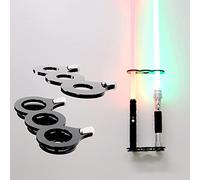 WANLIAN Support mural vertical pour sabre laser - Support de lévitation pour sabre laser - Support d'épée compatible avec le sabre laser (noir, 3 trous)