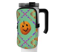 WANLON Smiley Citrus Sac Accessoire Bouteille de Sport Polyvalent - Idéal pour la Marche, Randonnée, Yoga, Gym - Résistant à l'eau et aux chocs, Noir , M, Porte-cartes de visite