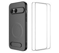 WANLONFENG QT1 Series for Sony Xperia 10 VII Magnetic Case Kickstand Carbon Fiber Texture PC TPU Pho