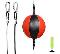 Wanlxc Balle de boxe à double extrémité, balle de vitesse MMA Speed Bag Puning Dodge entraînement avec anneau de verrouillage