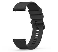 Wanme 22mm Bracelet de Montre en Silicone, Souple Bracelet de Replacement en Dégagement Rapide avec Boucle en Même Couleur Homme Femme 22mm, Noir