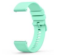 Wanme 22mm Bracelet de Montre en Silicone, Souple Bracelet de Replacement en Dégagement Rapide avec Boucle en Même Couleur Homme Femme 22mm, Cyan Vert