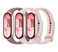Wanme 3 Pack Bracelet en Silicone Réglable pour Xiaomi Mi Band 10/9/8 | Lot de 3, Bracelet de Remplacement, Montre Connectée, Silicone Souple