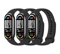 Wanme 3 Pack Bracelet en Silicone Réglable pour Xiaomi Mi Band 10/9/8 | Lot de 3, Bracelet de Remplacement, Montre Connectée, Silicone Souple