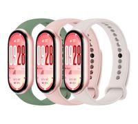 Wanme 3 Pack Bracelet en Silicone Réglable pour Xiaomi Mi Band 10/9/8 | Lot de 3, Bracelet de Remplacement, Montre Connectée, Silicone Souple