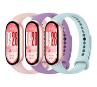 Wanme 3 Pack Bracelet en Silicone Réglable pour Xiaomi Mi Band 10/9/8 | Lot de 3, Bracelet de Remplacement, Montre Connectée, Silicone Souple
