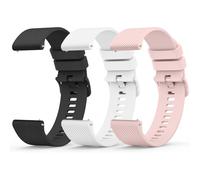 Wanme 3 Pièces 20mm 22mm Bracelet de Montre en Silicone, Souple Bracelet de Replacement en Dégagement Rapide avec Boucle en Même Couleur Homme Femme 20mm 22mm