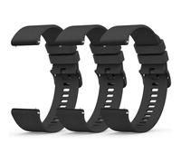 Wanme 3 Pièces 20mm 22mm Bracelet de Montre en Silicone, Souple Bracelet de Replacement en Dégagement Rapide avec Boucle en Même Couleur Homme Femme 20mm 22mm