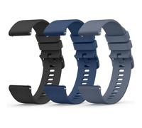 Wanme Bracelet Compatible pour Huawei Watch GT2 Sport Elegant 46mm / GT 2e/ GT Sport Active Classic 46mm/ GT3/GT3 Pro (Noir/Marine Bleu/Bleu Gris)