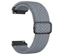Wanme Bracelet en nylon tressé extensible - 20 mm - Bleu gris - Compatible avec Garmin Forerunner 55/645/245 - Bracelet de montre Sport Loop