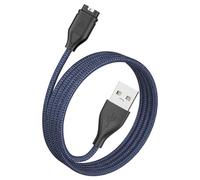 Wanme Chargeur Compatible avec Garmin Vivoactive 5 4 3 3S 4S, Garmin Vivomove 3/ 3S/ Luxe/Style, 100cm Câble de Nylon (Bleu, USB)
