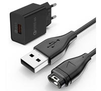 Wanme Chargeur et Cable Compatible pour Garmin Fenix Garmin Fenix 8 E 7 7S | 7X, Fenix 6 6S 6X Pro, 5 5S 5X Plus, Adaptateur Secteur 18W