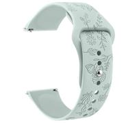 Wanme Gravé Floral Bracelets de Montre 20mm 22mm, Bracelets en Silicone Imperméables, Bracelet de Remplacement Réglable à Dégagement Rapide pour Homme Femme