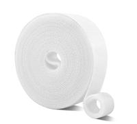 Wanme Scratch Autocollant Double Face, Rubans Adhésifs, Bande Agrippantes Adhésives, Hook Loop Bande pour Tous Les Types D'installations Cadre Photo(1.2cm*3m) (Blanc)