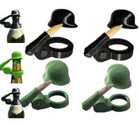 WANMIU Capsules de bière « Salut Le Soldat », Casque de bière Humoristique « Salut Le Soldat », réutilisables, décoratives, Anti-poussière pour vétérans et Soldats Actifs