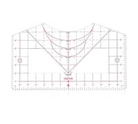 Wanmu Guide de règle de t-shirt pour l'alignement du vinyle, outil de mesure de t-shirt, 35,2 x 20,1 cm, plastique