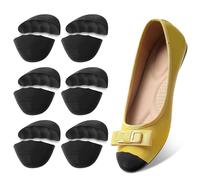 Wanmu Lot de 12 inserts d'orteils pour chaussures trop grandes, bouchons d'orteils pour chaussures plus petites, inserts de remplissage trop grands pour homme et femme (noir)