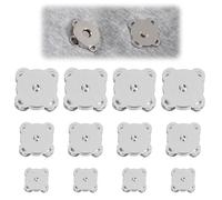 Wanmu Lot de 12 paires de boutons magnétiques à coudre - 3 tailles - Prune - Pour sacs à main, fourre-tout, vêtements, sacs à main, loisirs créatifs