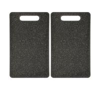 Wanmu Lot de 2 petites planches à découper en plastique pour cuisine, 25,4 x 15,2 cm, mini tapis à découper, passe au lave-vaisselle, pour camping, nourriture, fruits, légumes, prise en main facile