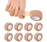 Wanmu Lot de 8 rouleaux de coussinets d'orteils de 2,5 cm pour soulager la douleur des orteils, cors, ampoules, callosités (8 couleurs peau)