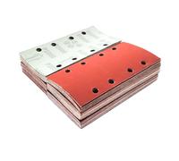 Wanmutrun 100pièces 93x185mm Papier Abrasif Rectangulaire Grain2000 Disques abrasifs Hook and Loop à 8Trous Papier de Verre pour Ponceuse Rectangulaire