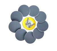 Wanmutrun 75mm Imperméable Papier Abrasif Set Hook and Loop 90pcs Grain1200 Carbure de Silicium Disques abrasifs Convient pour les Petites Machines à Polir