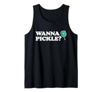 Wanna Pickle? Funny Cute Pickleball Dink Team 80s Retro Débardeur