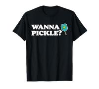 Wanna Pickle? Funny Cute Pickleball Dink Team 80s Retro T-Shirt