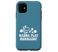 Wanna Play Mermaids? Lunettes de Natation Amusantes avec Tuba Bulles Coque pour iPhone 11