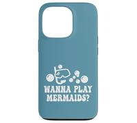 Wanna Play Mermaids? Lunettes de Natation Amusantes avec Tuba Bulles Coque pour iPhone 13 Pro