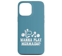 Wanna Play Mermaids? Lunettes de Natation Amusantes avec Tuba Bulles Coque pour iPhone 13 Pro Max