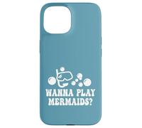 Wanna Play Mermaids? Lunettes de Natation Amusantes avec Tuba Bulles Coque pour iPhone 15