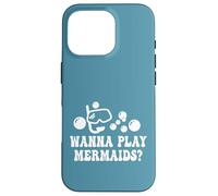 Wanna Play Mermaids? Lunettes de Natation Amusantes avec Tuba Bulles Coque pour iPhone 16 Pro