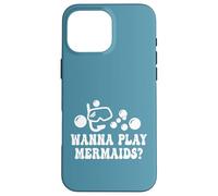 Wanna Play Mermaids? Lunettes de Natation Amusantes avec Tuba Bulles Coque pour iPhone 16 Pro Max